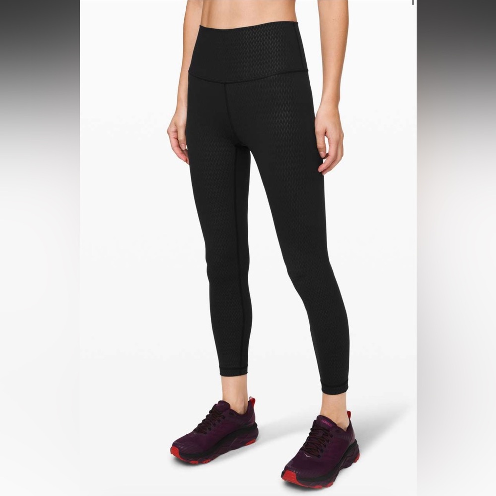 Lululemon Wunder Under High-Rise Tight 25" Full-On Luxtreme Diverge Emboss Black